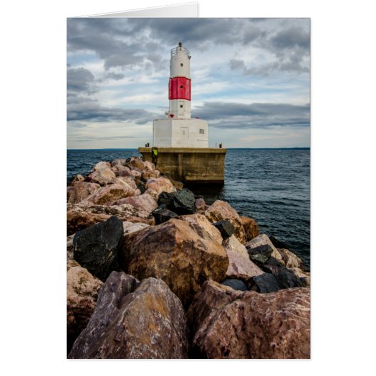 Presque Isle Harbor Breakwater Lighthouse Cards (Front)