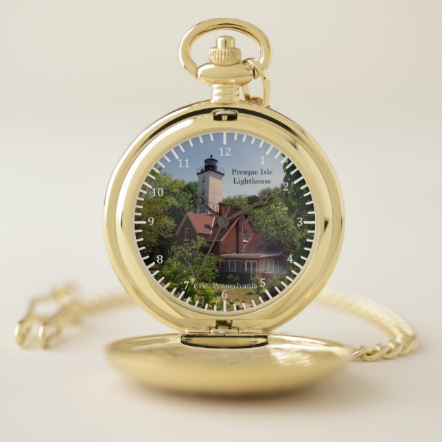 Presque Isle Lighthouse Erie, PA pocket watch (Inside)