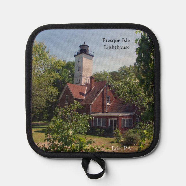 Presque Isle Lighthouse Erie, PA Pot Holder (Front)