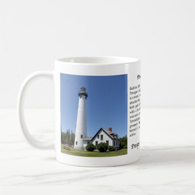 Presque Isle Lighthouse history mug (Left)