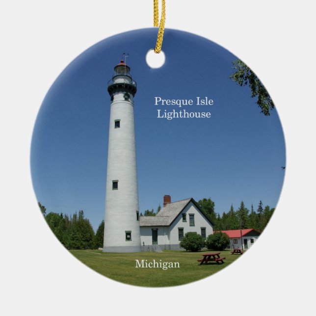 Presque Isle Lighthouse ornament (Front)