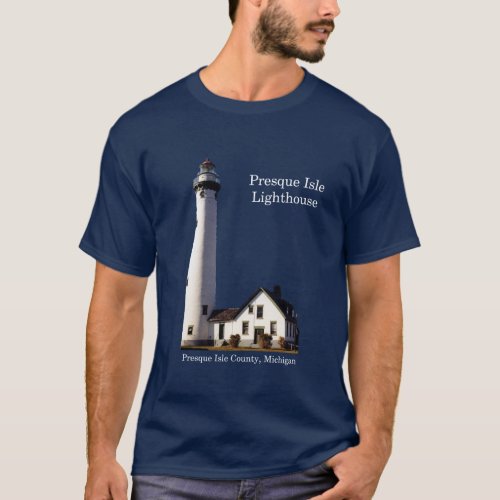 Presque Isle Lighthouse shirt dark
