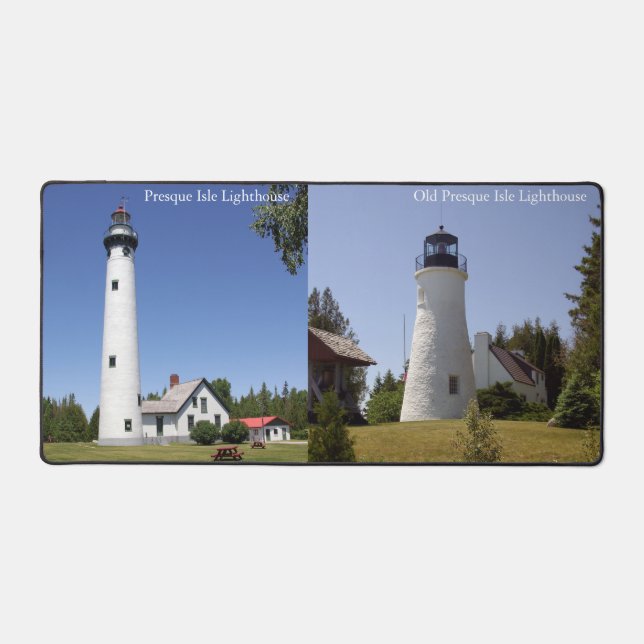 Presque Isle Lighthouses desk mat (Front)