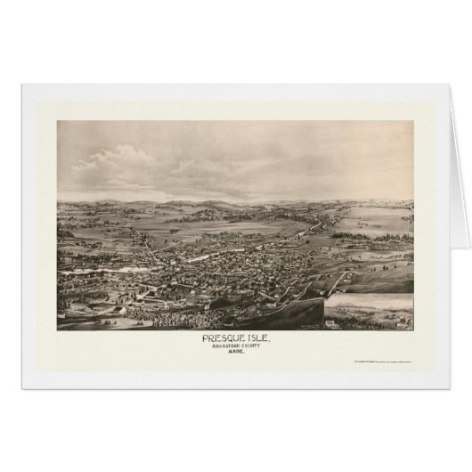 Presque Isle, ME Panoramic Map - 1894 Cards (Front Horizontal)