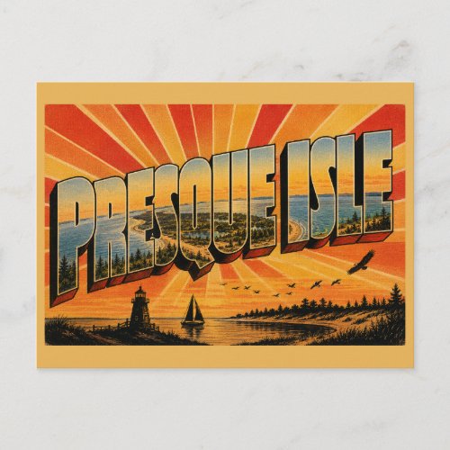 Presque Isle PA Peninsula Great Lake Dunes Art Postcard