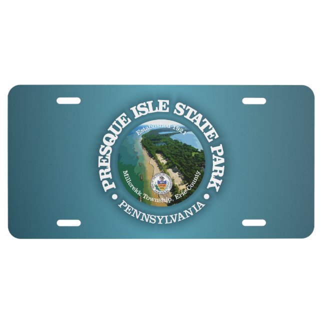 Presque Isle SP License Plate (Front)