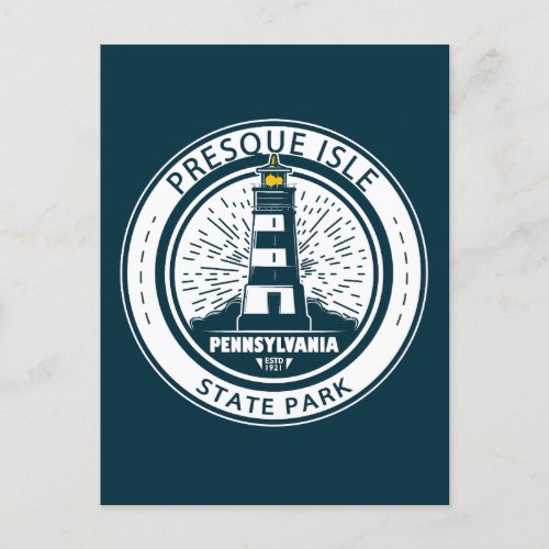 Presque Isle State Park Pennsylvania Badge Postcard