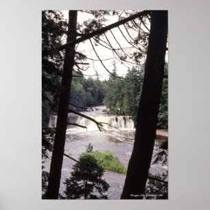 Presque Isle Waterfalls 1981 Porcupine Mountains Poster