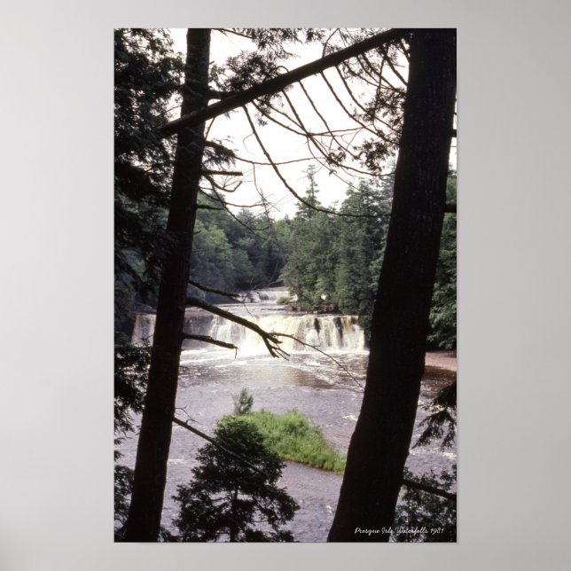 Presque Isle Waterfalls 1981 Porcupine Mountains Poster (Front)