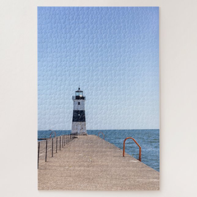 Presque North Pierhead Lighthouse Jigsaw Puzzle (Vertical)