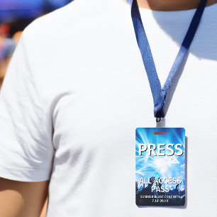 PRESS All Access Pass Concert Event Badge