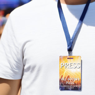 PRESS All Access Pass Concert Event Badge