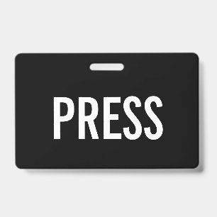 Press All Access Pass Horizontal ID Badge