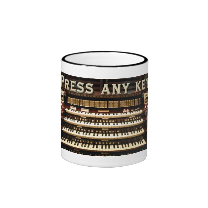 Press Any Key organ mug