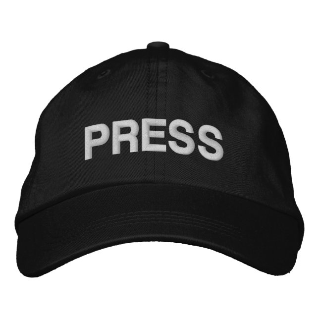 PRESS  EMBROIDERED BASEBALL CAP (Front)