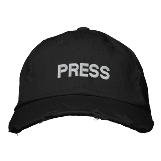 PRESS EMBROIDERED BASEBALL HAT (Front)