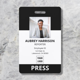 Press Employee Business Photo Black Badge