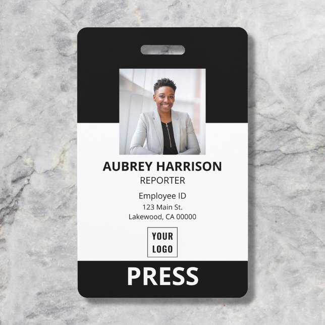 Press Employee Business Photo Black Badge (Creator Uploaded)