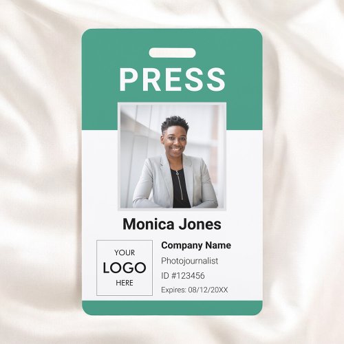 Press Logo Photo Professional Badge