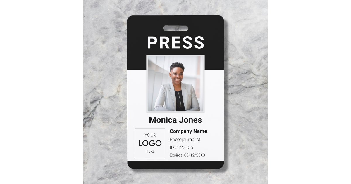 Press Logo Photo Professional Badge