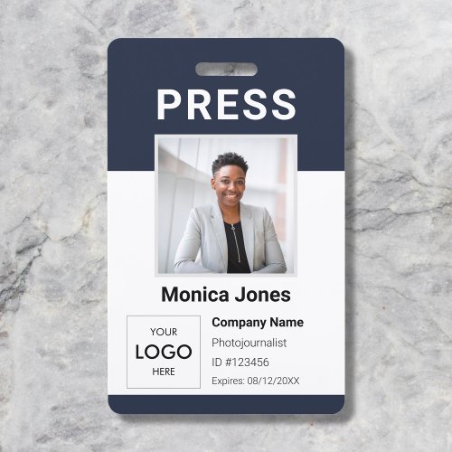 Press Logo Photo Professional Badge