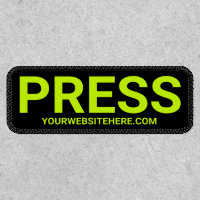 Press Or Media Yellow Black Cool Custom Velcro