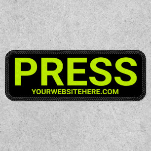 Press Or Media Yellow Black Cool Custom Velcro Patch