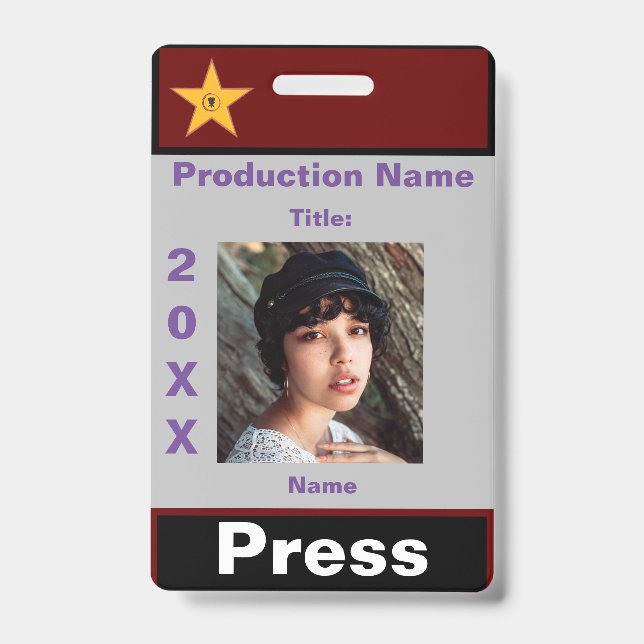 Press Pass-1 Badge (Front)