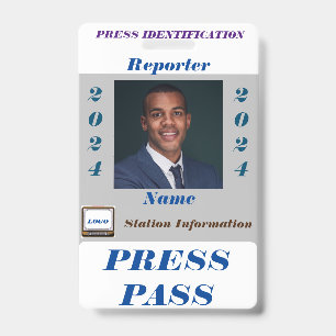 Press Pass Badge
