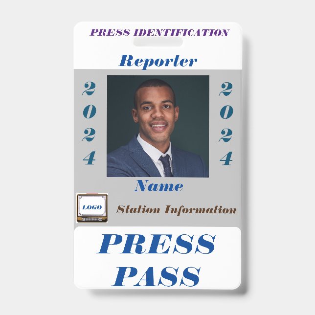 Press Pass Badge (Front)