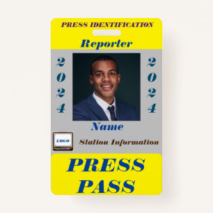 Press Pass Badge