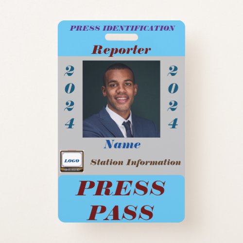 Press Pass Badge