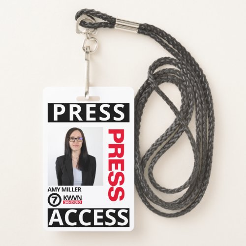 Press Pass Employee Badge