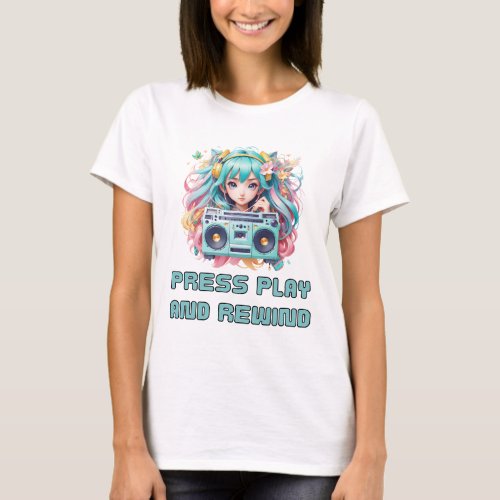 Press Play And Rewind  T_Shirt