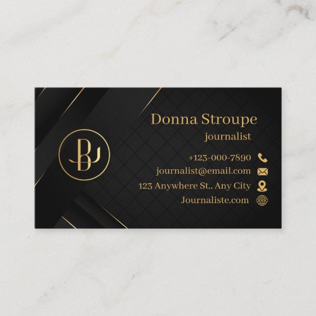 Press Reporter and Newspaper  Business Card (Front)