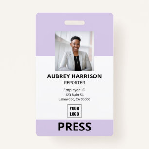 Press Simple Corporate Photo ID Badge