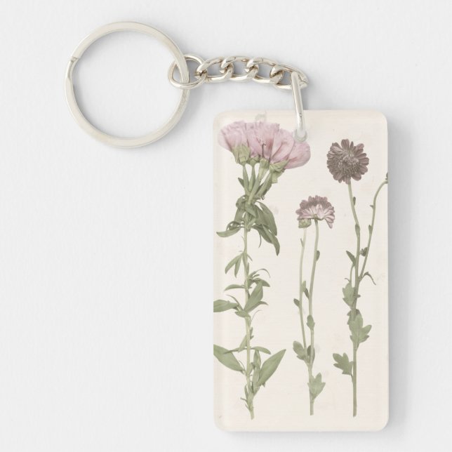 Pressed Blooms - Pink Keychain (Front)