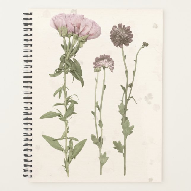 Pressed Blooms - Pink Planner (Front)