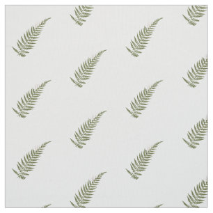 Pressed Botanical Fern Leaf Any Background Color Fabric
