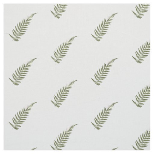 Pressed Botanical Fern Leaf Any Background Color Fabric