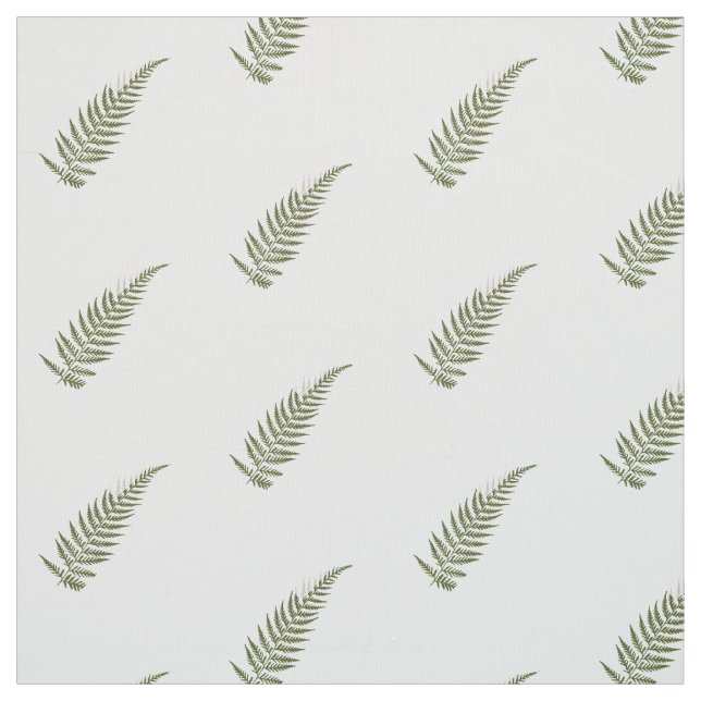 Pressed Botanical Fern Leaf Any Background Color Fabric (Swatch)