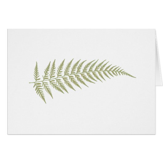 Pressed Botanical Fern Leaf - Choose Any Color Cards (Front Horizontal)
