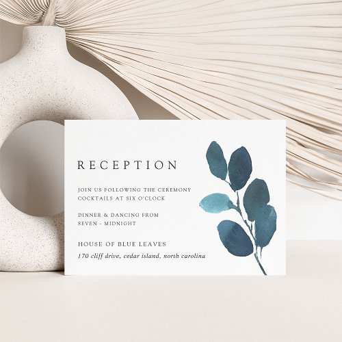 Pressed Botanical Reception Card  Ultramarine