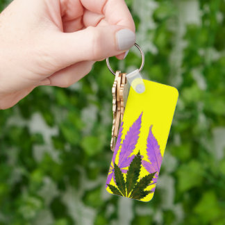 Pressed Colorful Leaves Keychain