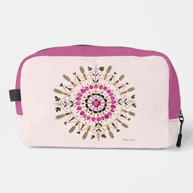Pressed Flower Art by S. Frigui From the Original Dopp Kit (Front)
