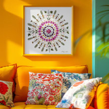 Pressed Flower Art by S. Frigui From the Original 