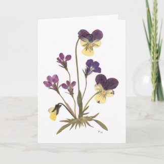 Pressed Flower Design Card