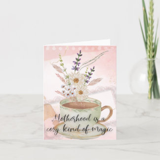 Pressed Flower Mother's Day Card - Vintage Style