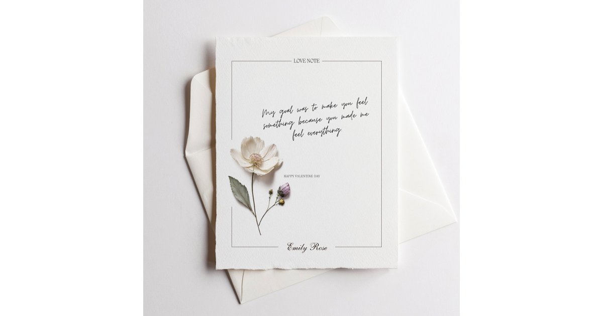 Pressed Flower Personalized Stationery Note Card | Zazzle