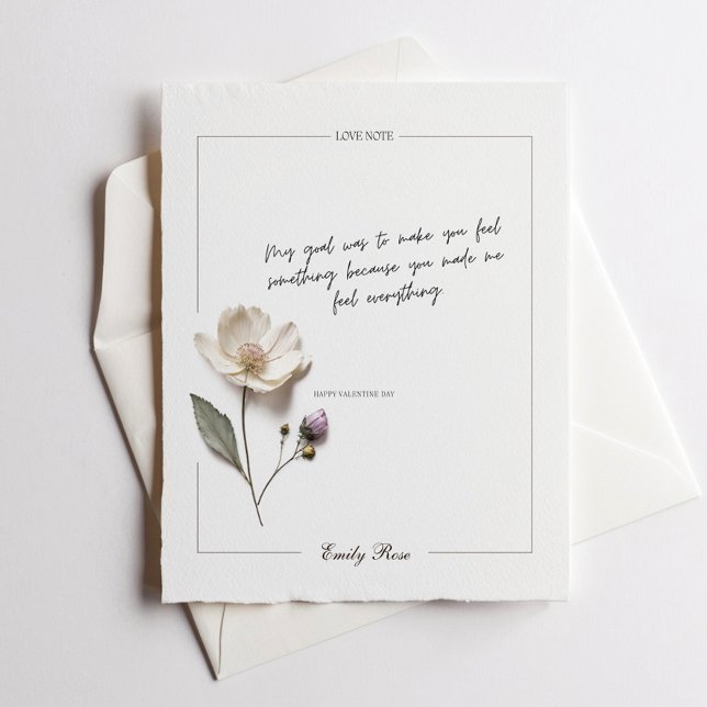 Pressed Flower Personalized Stationery Note Card (Creator Uploaded)